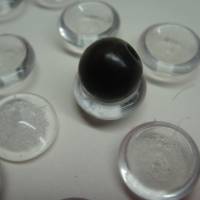 Glas perlen,  Halbschalen als Endkappe, klares Glas leicht gefrosted  10 mm Durchmesser Bild 2