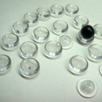 Glas perlen,  Halbschalen als Endkappe, klares Glas leicht gefrosted  10 mm Durchmesser Bild 3