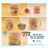 Keramik-Tasse zum Genießen, dekorative Kaffee-Tasse für alle Strick-Verliebten, meine kreative Keramik-Tasse, Bild 2