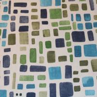 11,80 EUR/m Baumwollstoff Mosaik Striche grün blau auf weiß Webware 100% Baumwolle Bild 5