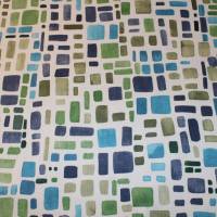 11,80 EUR/m Baumwollstoff Mosaik Striche grün blau auf weiß Webware 100% Baumwolle Bild 6