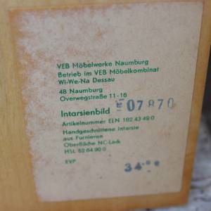 Intarsienbild Blume Handmade  Holz Midcentury 60er Jahre DDR Bild 5