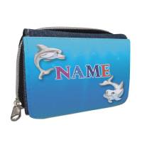 Delfin Geldbörse mit Namen / Geldbeutel Portemonnaie / Personalisierbar / Kinder / Teenager / Geschenk Einschulung Bild 1