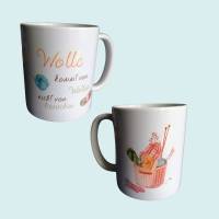 Keramik-Tasse zum Genießen, dekorative Kaffee-Tasse für alle Strick-Verliebten, meine kreative Keramik-Tasse, Bild 1