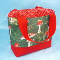Kindertasche mit Fliegenpilzen und Elfen | Kindergartentasche aus Stoff von Acufactum | Kita Tasche | Stofftasche Bild 4