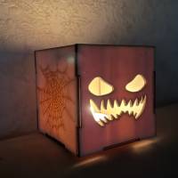 Laser Cut File, Halloween Teelichthalter, Garten Deko, Deko Halloween, Lasercut, Digitaler Download Bild 3