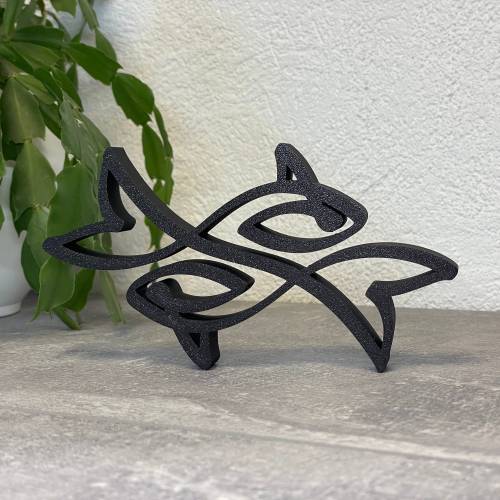 One Line Art Statue Sternzeichen "Fische" für deine Home Deko - über 50 Farben
