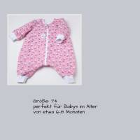 Baby Schlafsack mit Beinen, Kinderoverall zum Schlafen, Schlafanzug für Babys, Kinder Einteiler Pyjama, Größe 74 Bild 9