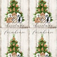 Reispapier - Motiv Strohseide - A4 - Decoupage - Vintage - Weihnachten - Christmas - Farmhouse - 19578 Bild 3