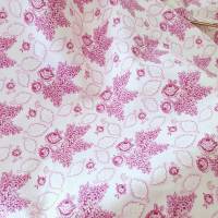 Bettbezug mit Rosen, Flieder und Blättern - unbenutzt - Bauernbettwäsche Bauernstoffe rosa beere flieder weiß, Vintage Bild 1