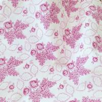 Bettbezug mit Rosen, Flieder und Blättern - unbenutzt - Bauernbettwäsche Bauernstoffe rosa beere flieder weiß, Vintage Bild 2