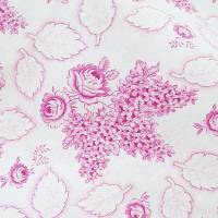 Bettbezug mit Rosen, Flieder und Blättern - unbenutzt - Bauernbettwäsche Bauernstoffe rosa beere flieder weiß, Vintage Bild 6