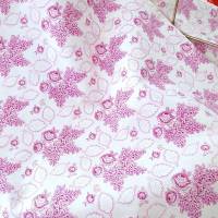 Bettbezug mit Rosen, Flieder und Blättern - unbenutzt - Bauernbettwäsche Bauernstoffe rosa beere flieder weiß, Vintage Bild 7