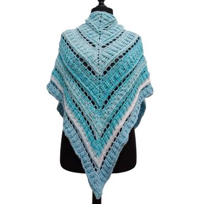 Schultertuch "Evgenia", wunderschöner Farbverlauf, 3D Muster