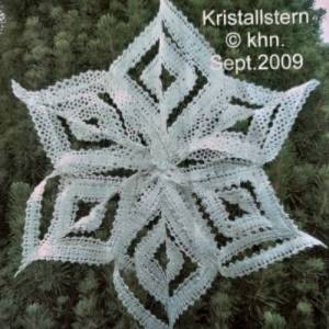 Kristallstern 21cm Klöppelbrief als PDF Download Bild 1