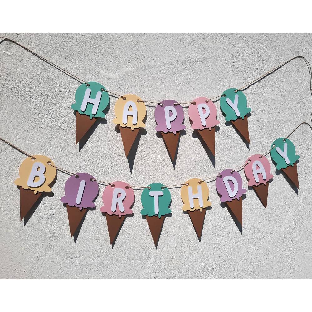 Happy Birthday Girlande - Bunte Pastellfarben Für Die Perfekte Party