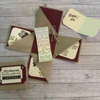 Eine Explosionsbox als Einladung zur Hochzeit, „Die etwas andere Einladungskarte“, Trauung, Handarbeit, Stampin’Up! Bild 3