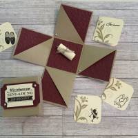 Eine Explosionsbox als Einladung zur Hochzeit, „Die etwas andere Einladungskarte“, Trauung, Handarbeit, Stampin’Up! Bild 4