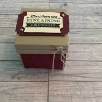 Eine Explosionsbox als Einladung zur Hochzeit, „Die etwas andere Einladungskarte“, Trauung, Handarbeit, Stampin’Up! Bild 6