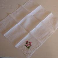 3 wunderschöne Taschentücher  Mouchoirs im Original Karton Bild 3