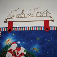 Wandbehang Little Santa mit Metall-Aufhängestange genäht von Hobbyhaus Bild 2