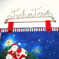 Wandbehang Little Santa mit Metall-Aufhängestange genäht von Hobbyhaus Bild 4