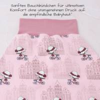Babypucksack mit Bauchbündchen, Rosa Pucksack für Mädchen, Elastischer Pucksack für Neugeborene, Bequemer Pucksack für B Bild 3