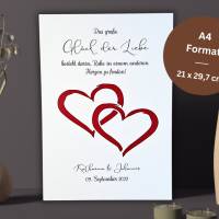 Personalisiertes Geldgeschenk zur Hochzeit - Hochzeitsgeschenk im Bilderrahmen für das Brautpaar - Glück der Liebe Bild 3