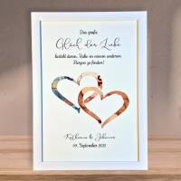 Personalisiertes Geldgeschenk zur Hochzeit - Hochzeitsgeschenk im Bilderrahmen für das Brautpaar - Glück der Liebe Bild 5