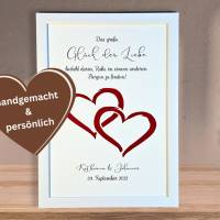 Personalisiertes Geldgeschenk zur Hochzeit - Hochzeitsgeschenk im Bilderrahmen für das Brautpaar - Glück der Liebe Bild 7