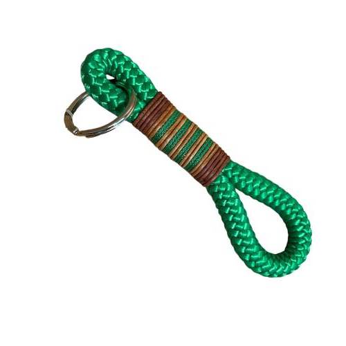 Schlüsselanhänger aus Tau, von AlsterStruppi ⌀10 mm, Länge ca. 12 cm, grün, braun