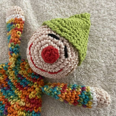 Häkelanleitung - Schmusetuch "Kasperl"