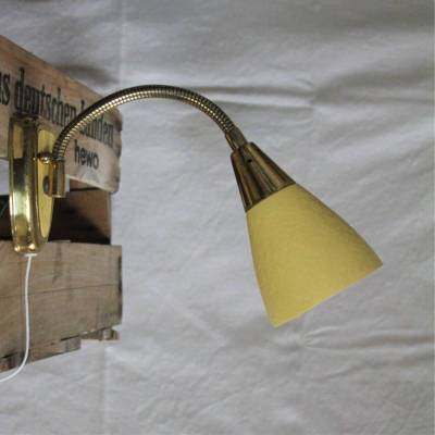 Vintage Wandlampe Messing Schwanenhals