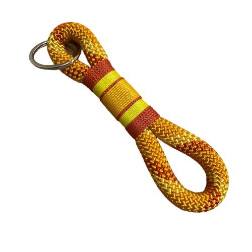 Schlüsselanhänger aus Tau, von AlsterStruppi ⌀10 mm, Länge ca. 12 cm, gelb, orange