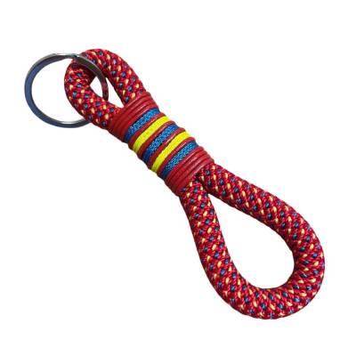 Schlüsselanhänger aus Tau, von AlsterStruppi ⌀10 mm, Länge ca. 12 cm, rot, petrol, gelb