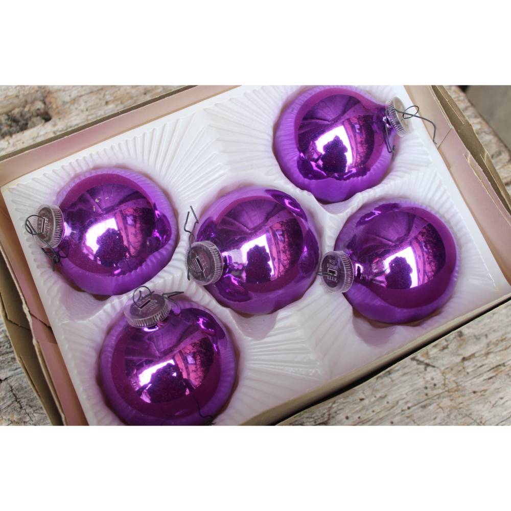 UrbanHui Christbaumkugeln Vintage - 12 Stück Rustikale Weihnachtskugeln 8 Cm