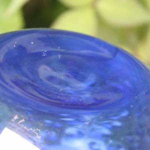 filigrane Vase Blau Glas mundgeblasen Lauscha 60er Jahre Vintage DDR Bild 7