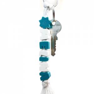 Schlüsselanhänger mit Name oder Wunschtext, personalisiert, 2-farbig - über 50 Farben Bild 3