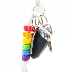Schlüsselanhänger Herz, Rund, Polygon, Stern in Regenbogenfarben, Rainbow, LBGQ Bild 2
