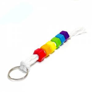 Schlüsselanhänger Herz, Rund, Polygon, Stern in Regenbogenfarben, Rainbow, LBGQ Bild 5