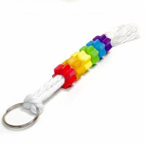 Schlüsselanhänger Herz, Rund, Polygon, Stern in Regenbogenfarben, Rainbow, LBGQ Bild 6