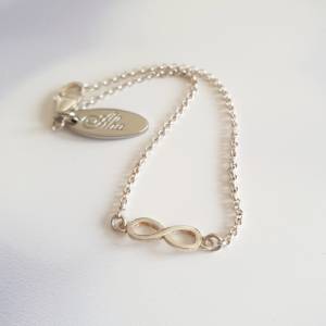 Infinity Armband Unendlichkeit, echt Silber, minimalistisch, liegende Acht, Bild 2