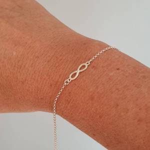 Infinity Armband Unendlichkeit, echt Silber, minimalistisch, liegende Acht, Bild 4