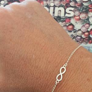 Infinity Armband Unendlichkeit, echt Silber, minimalistisch, liegende Acht, Bild 6