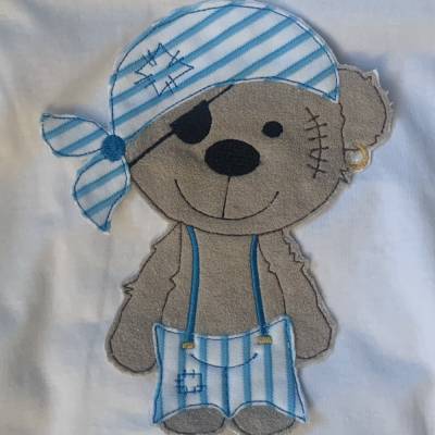Stickdatei Doodle Teddy Pirat, Applikation, Set 751 Stickmuster