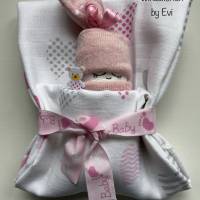Windelbaby mit Name, kleines Babygeschenk für Mädchen, Geldgeschenk zur Geburt Bild 5