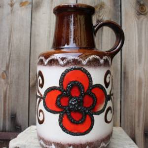Vintage Bodenvase Vase Fat Lava Keramik Scheurich 60er 70er Jahre Bild 2