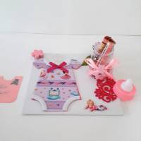 Geldgeschenke Geburt Taufe Baby rosa Deko-Babyflasche Schutzengel Geschenk Verpackung Bild 2
