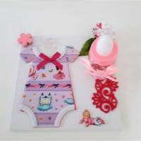 Geldgeschenke Geburt Taufe Baby rosa Deko-Babyflasche Schutzengel Geschenk Verpackung Bild 3