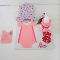 Geldgeschenke Geburt Taufe Baby rosa Deko-Babyflasche Schutzengel Geschenk Verpackung Bild 4